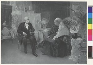 Queen Victoria and Emperor Franz Joseph at the Hotel du Cimiez in Nice by Wilhelm Gause