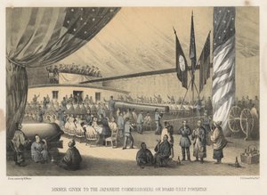 Dinner given to the Japanese Commissioners on board U.S.S.F. Powhatan, 1855