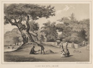 Village Near Napha, Lew Chew, 1855 by Wilhelm Joseph Heine