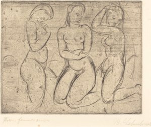 Three Kneeling Women