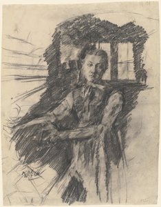 Malresl Working in the Kitchen by Wilhelm Maria Hubertus Leibl