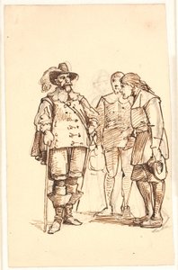 Nobleman from the Time of Christian IV Talking with Two Men by Wilhelm Marstrand