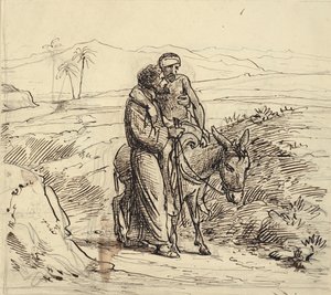 The Good Samaritan Accompanies the Wounded by Wilhelm Marstrand