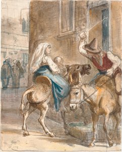 The Stubborn Donkey by Wilhelm Marstrand