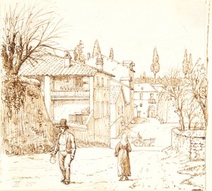Street in Rome or a Town Near Rome by Wilhelm Marstrand