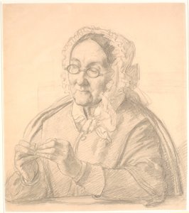 Old Woman Threading a Needle by Wilhelm Marstrand