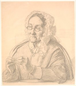 Old Woman Threading a Needle by Wilhelm Marstrand