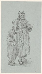 Old Swedish Woman and Little Girl