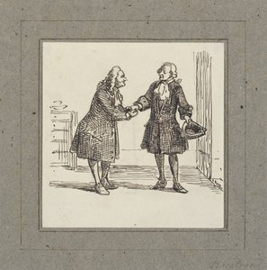 Figures from the Time of Holberg: A Gentleman Offers a Pinch of Tobacco to Another by Wilhelm Marstrand