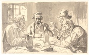 Card Game in a Tavern Cellar
