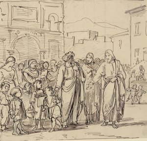 Let the Little Children Come to Me by Wilhelm Marstrand