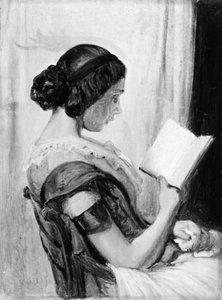 Reading Young Girl by Wilhelm Marstrand