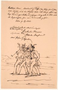 Marstrand, Constantin Hansen and Raffenberg on a Walking Tour by Wilhelm Marstrand