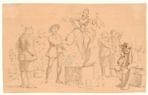 Peder Paars Book 1 Song 2. Venus Rises from the Chest by Wilhelm Marstrand