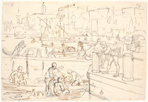 Scene by the Riva in Venice by Wilhelm Marstrand