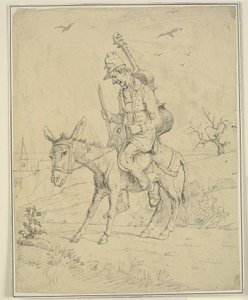 Fiddler on a Donkey by Wilhelm Marstrand