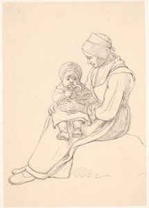 Swedish Girl with a Child on Her Lap