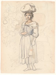 Young Italian Woman, Standing by Wilhelm Marstrand
