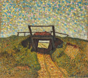 Landscape with a Small Bridge Near Soest, 1910 by Wilhelm Morgner
