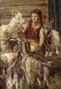 Feeding the Goats by Wilhelm Peters
