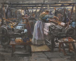 Interior from Hjula Weaving Mill by Wilhelm Peters