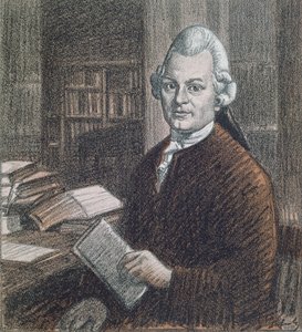 Portrait of Gotthold Ephraim Lessing, illustration from 