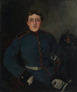 Portrait of the One-Year Dragoon Volunteer Max Höpfner by Wilhelm Trübner