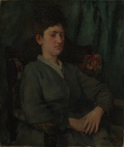 Portrait of a Lady in an Armchair by Wilhelm Trübner