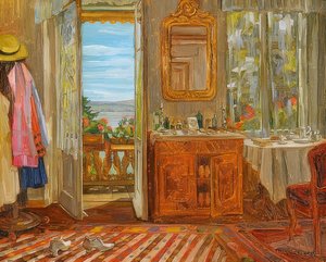 Interior at Lake Starnberg by Wilhelm Trübner