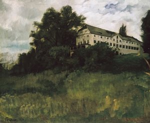Monastery Buildings on Herreninsel in Lake Chiemsee by Wilhelm Trübner