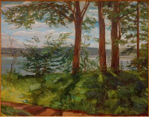 Landscape at Lake Starnberg with Three Trees