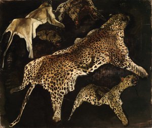 Leopard Skins by Wilhelm Trübner