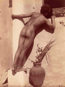Study of a Boy Looking Through a Window by Baron Wilhelm von Gloeden