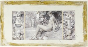 She Bathes Unseen by Will Hicock Low
