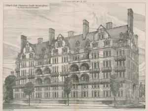 Albert Hall Mansions, South Kensington, London by Willam Richard Lethaby