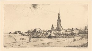 Veere by Willem Adrianus Grondhout (signed by artist)