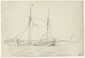 Ship on the Water by Willem Anthonie van Deventer