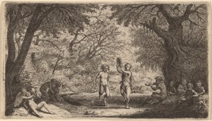 Bacchanal with a Dancing Couple in the Center by Willem Basse