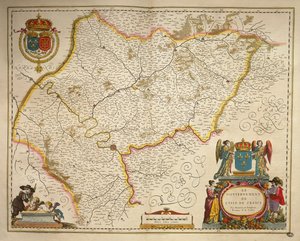 Ile-de-France, Isle of France from Theatrum Orbis Terrarum by Willem Bleau, Amsterdam by Willem Blaeu