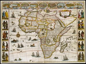 Map of Africa. Plate from an Atlas by Willem Janszoon Blaeu by Willem Blaeu