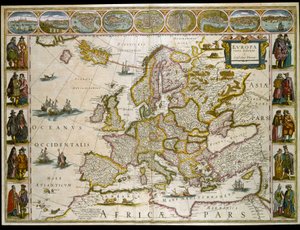 Map of Europe by Willem Blaeu