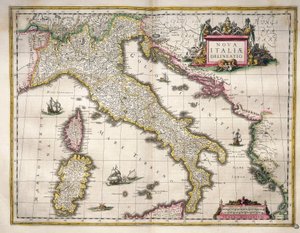 Map of Italy, from Theatrum Orbis Terrarum by Willem Blaeu, Amsterdam by Willem Blaeu