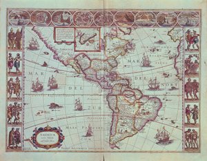 Plate depicting the map of Southern America
