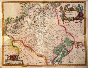 Territory of Treviso, Veneto region, Italy by Willem Janszoon Blaeu by Willem Blaeu