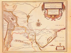 Rio de la Plata, Silver River and the Parana Basin in Paraguay, from Willem Blaeu