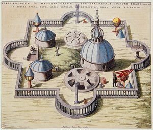 Stelleburgum sive Observatorium Subterraeum, underground astronomical observatory at Stjerneborg, designed by Tycho Brahe, drawing by Willem Blaeu, ca 1595 by Willem Blaeu