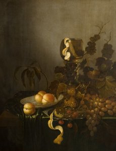 Still life with fruit and hock glass