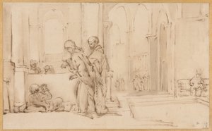 Peter and John at the Temple Gate by Willem Drost