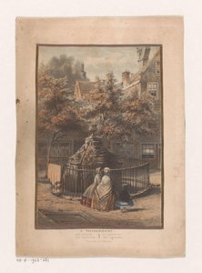 Fountain and Courtyard on the Prinsengracht in Amsterdam by Willem Hekking jr.