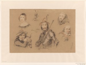 Figures from Don Quixote by Willem Hendrik Schmidt